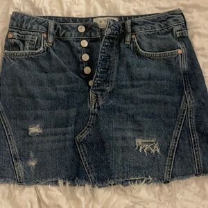 Free People denim skirt